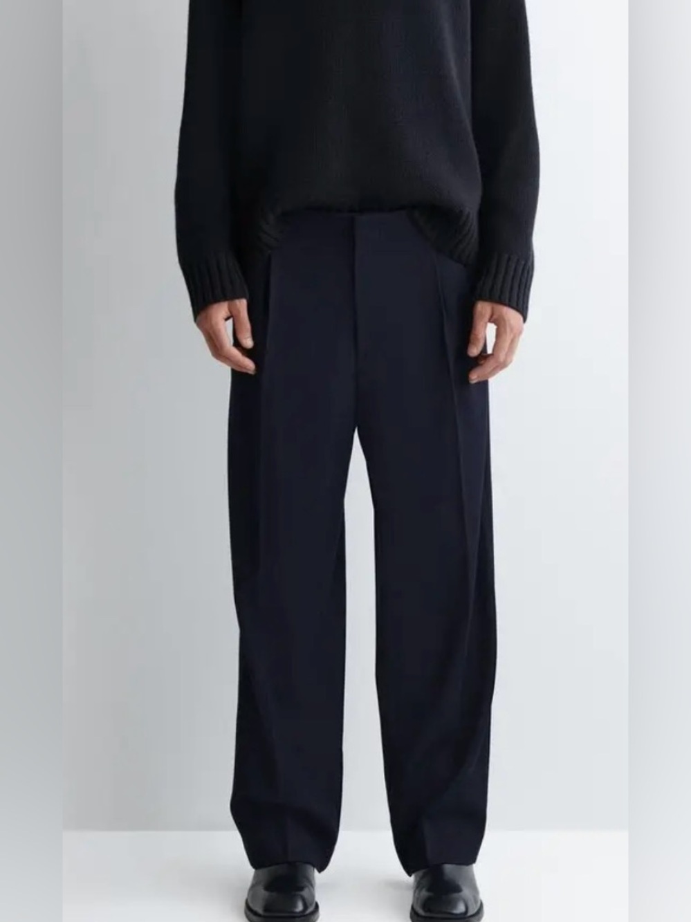 NWOT COS Men's Pleated Wool Blend Trousers